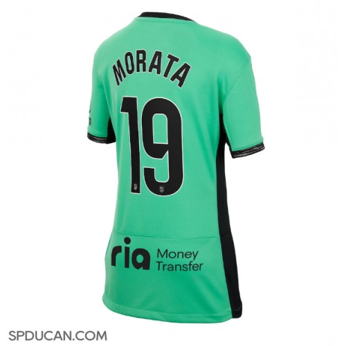 Zenski Nogometni Dres Atletico Madrid Alvaro Morata #19 Rezervni 2023-24 Kratak Rukav